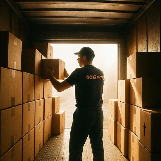 mover loading boxes into a van for a move in Walnut Creek